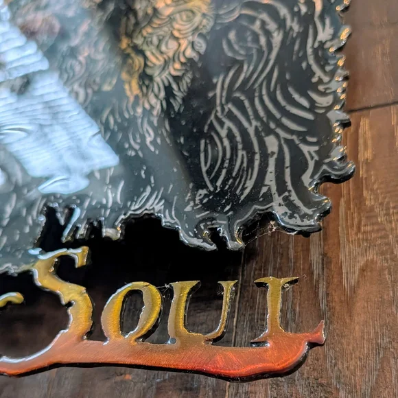Handcrafted Black Beard Pirate Skull Molten Metal Wall Art From Nine Line